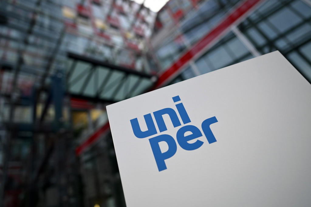 Na snímke logo nemeckej energetickej spoločnosti Uniper v Düsseldorfe. FOTO: TASR/AP