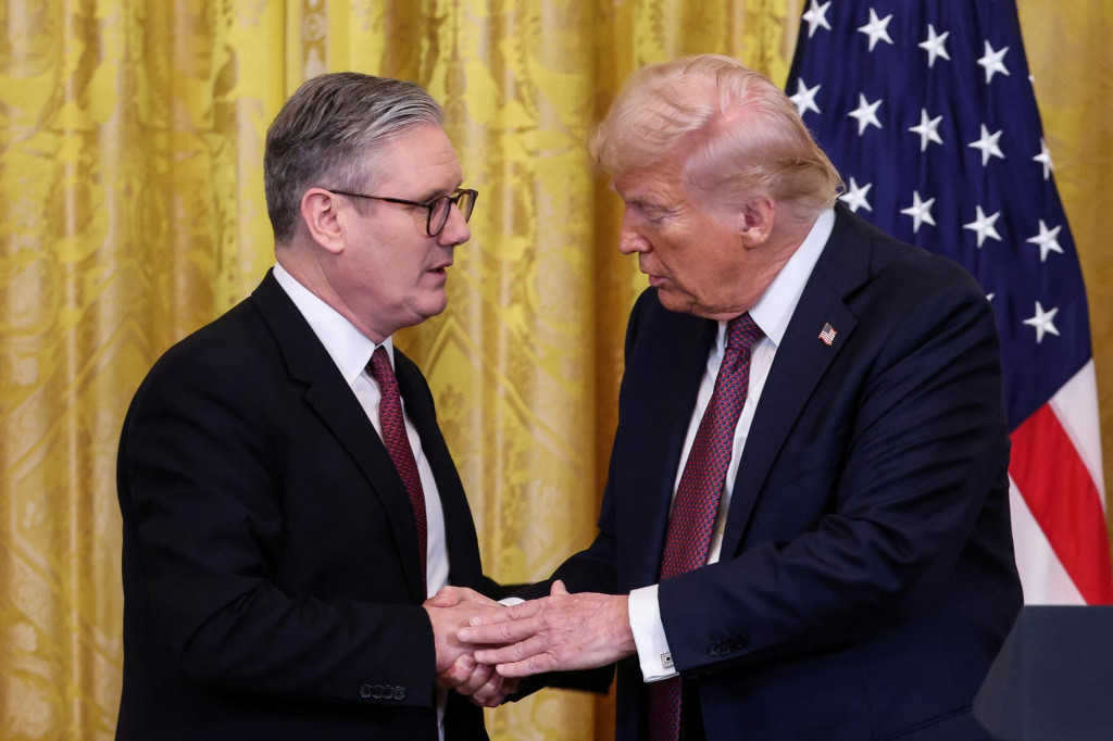 Americký prezident Donald Trump a britský premiér Keir Starmer. FOTO: Reuters