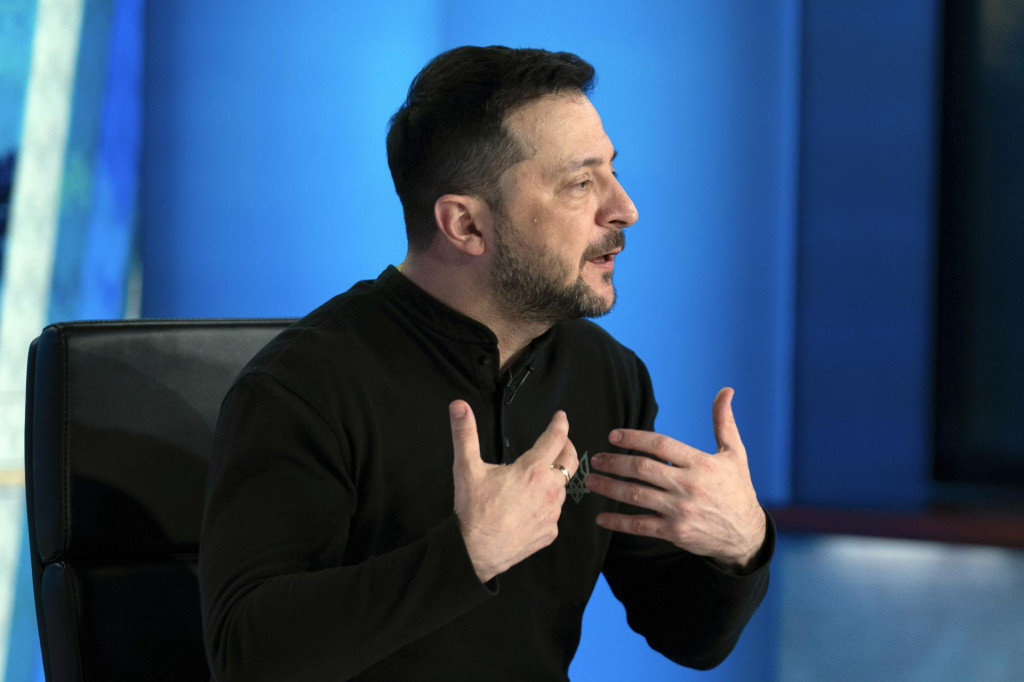 Na snímke ukrajinský prezident Volodymyr Zelenskyj. FOTO: TASR/AP