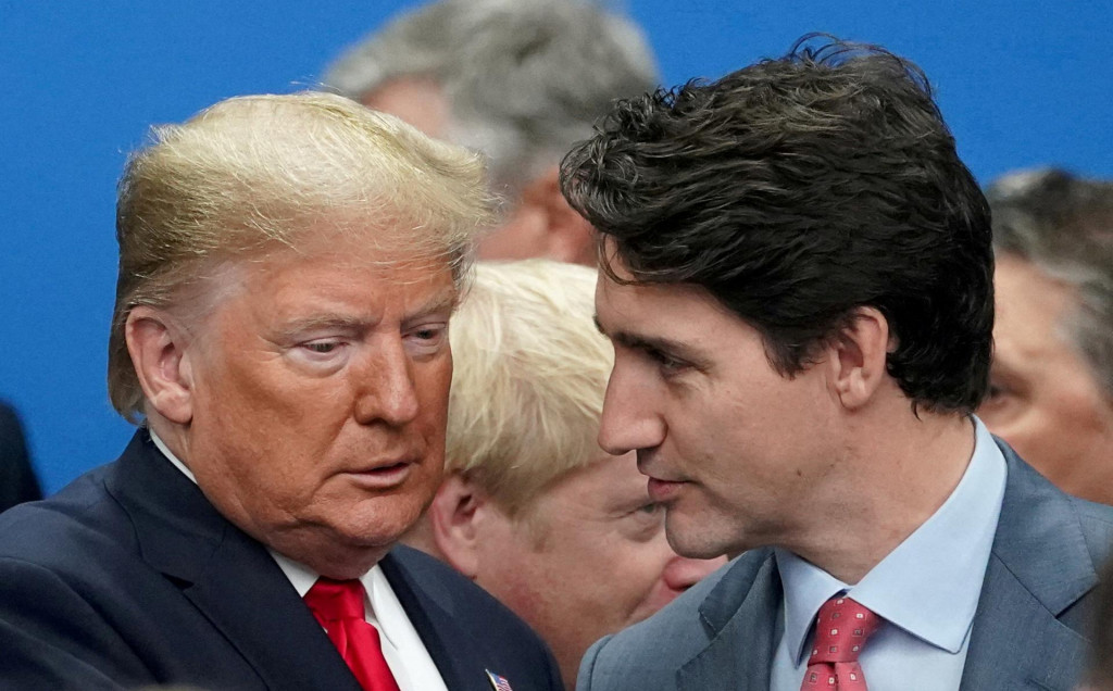 Americký prezident Donald Trump a kanadský premiér Justin Trudeau. FOTO: Reuters