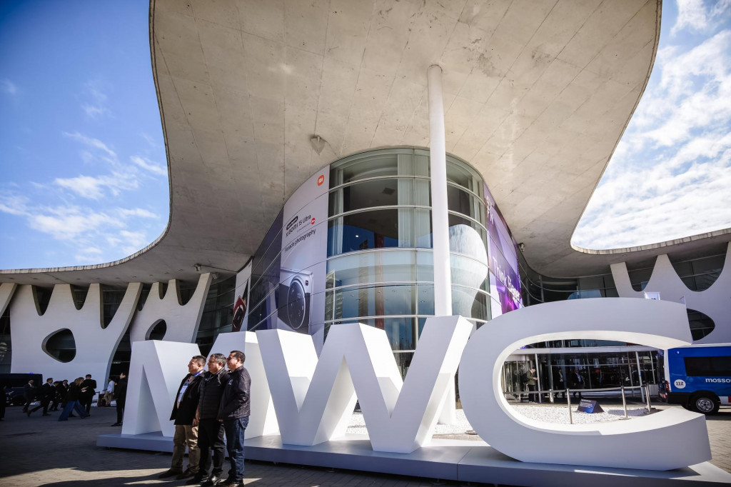 Výstavisko počas veľtrhu MWC 2025 v Barcelone