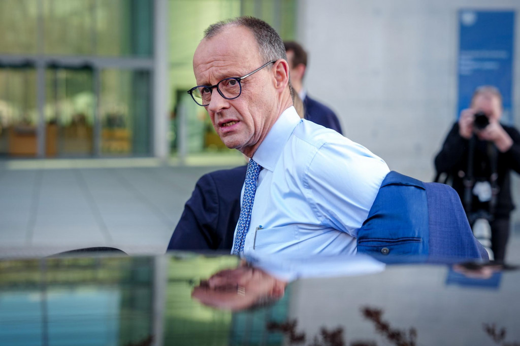 Líder kresťanskodemokratickej únie (CDU/CSU) a pravdepodobný nadchádzajúci nemecký kancelár Friedrich Merz. FOTO: TASR/DPA