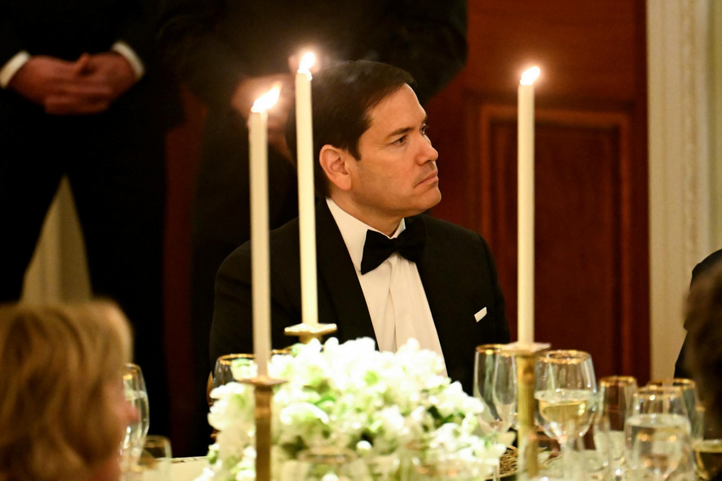 Americký minister zahraničných vecí Marco Rubio sa zúčastňuje večere a recepcie Národnej asociácie guvernérov. FOTO: REUTERS