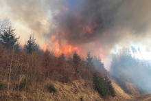Požiar v Oravskej Jasenici. FOTO: HaZZ
