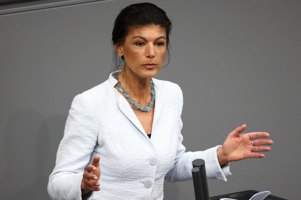 Sahra Wagenknecht, líderka nemeckej strany Spojenectvo Sahry Wagenknechtovej. FOTO: Reuters
