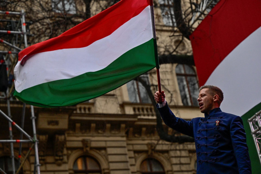 Predseda maďarskej mimoparlamentnej strany TISZA a europoslanec Péter Magyar. FOTO: REUTERS