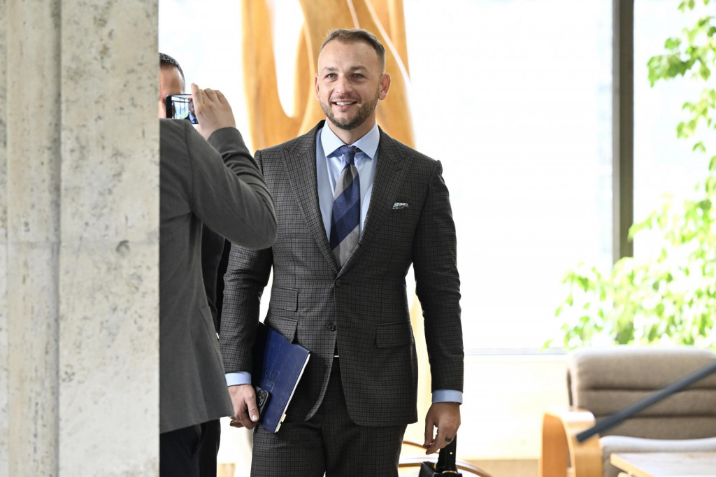 Na snímke minister vnútra Matúš Šutaj Eštok (Hlas). FOTO: TASR/Pavel Neubauer