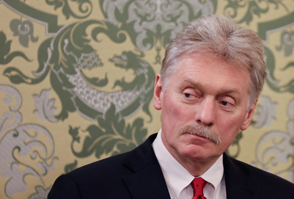 FILE PHOTO: Kremlin spokesman Dmitry Peskov attends a meeting of Russian President Vladimir Putin with Tajik President Emomali Rahmon in Moscow, Russia, March 17, 2025. Yuri Kochetkov/Pool via REUTERS/File Photo FOTO: Yuri Kochetkov