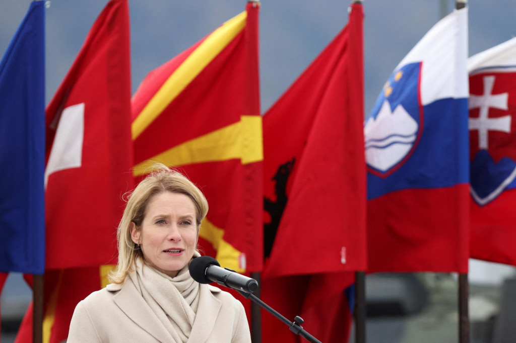 Šéfka diplomacie EÚ Kaja Kallasová počas návštevy Sarajeva. FOTO: REUTERS