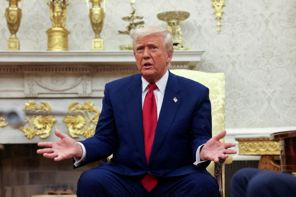 Americký prezident Donald Trump odmietol Ukrajine poskytnúť bezpečnostné záväzky alebo vojenskú podporu, ale nerastné suroviny chce. FOTO: Reuters