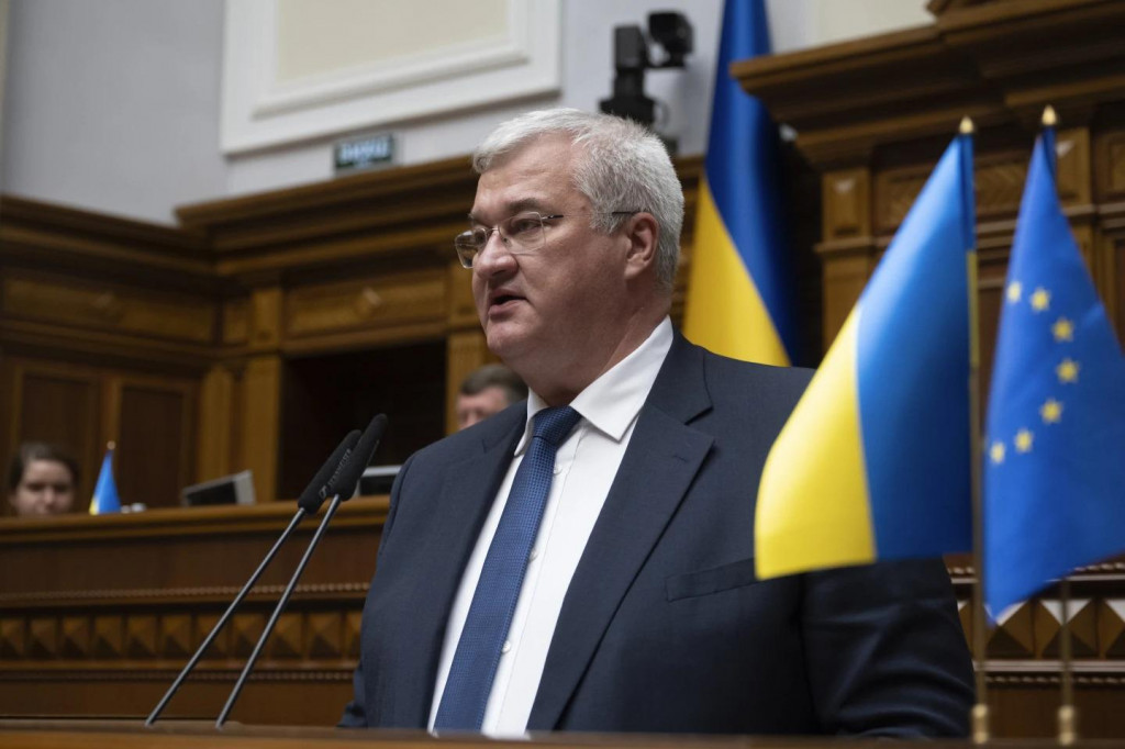 Ukrajinský minister zahraničia Andrii Sybiha. FOTO: TASR/AP/Ukrajinský parlament