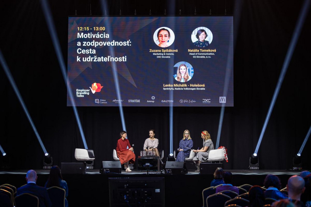Panelová diskusii Motivácia a zodpovednosť – cesta k udržateľnosti na Employer Branding Talk.