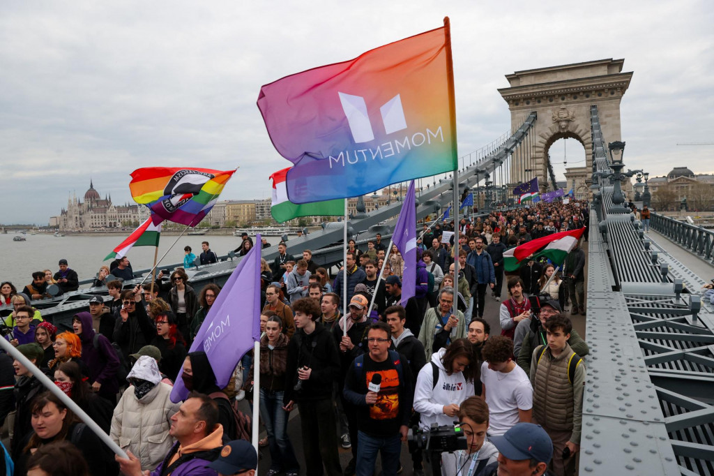 Demonštrácia v Budapešti. FOTO: Reuters