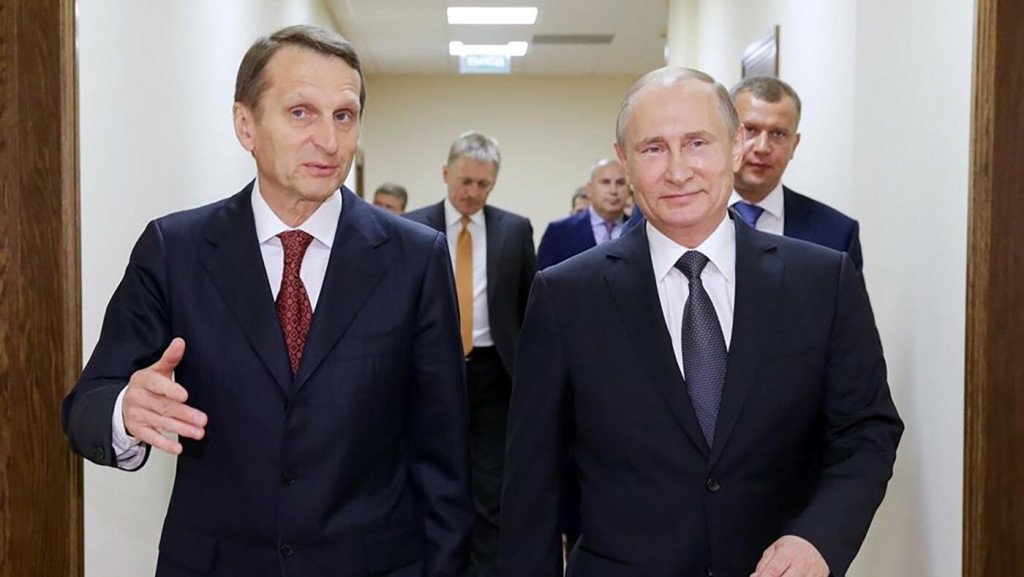 Sergej Naryškin a Vladimir Putin. FOTO: Profimedia