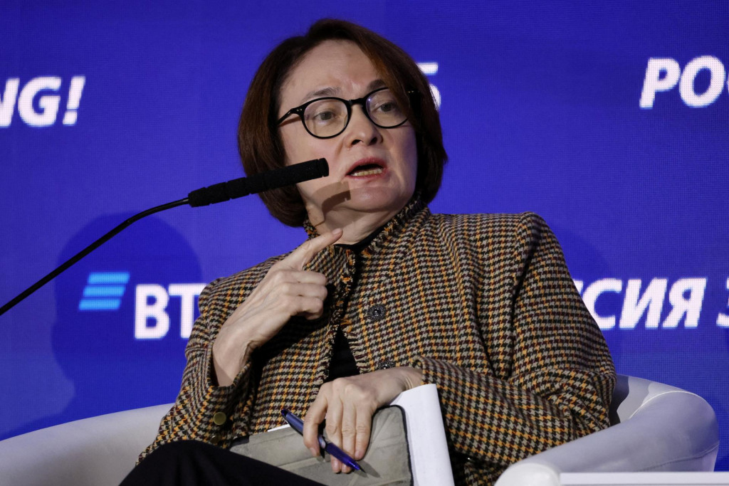 Guvernérka ruskej centrálnej banky Elvira Nabiullinová. FOTO: REUTERS