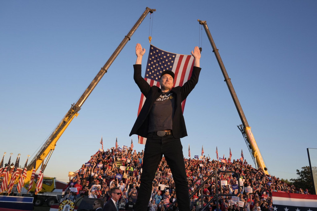 Na snímke z 5. októbra 2024 americký miliardár a šéf spoločnosti Tesla Elon Musk. FOTO TASR/AP