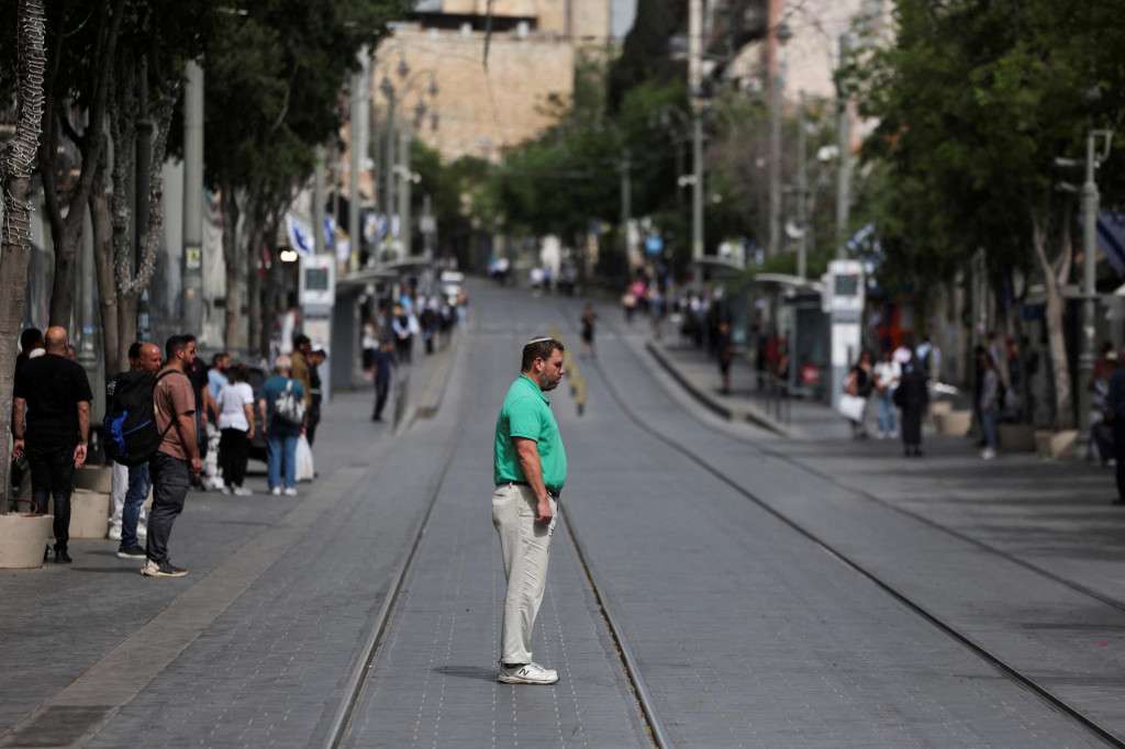 Deň pamiatky obetí holokaustu v Jeruzaleme. FOTO: Reuters