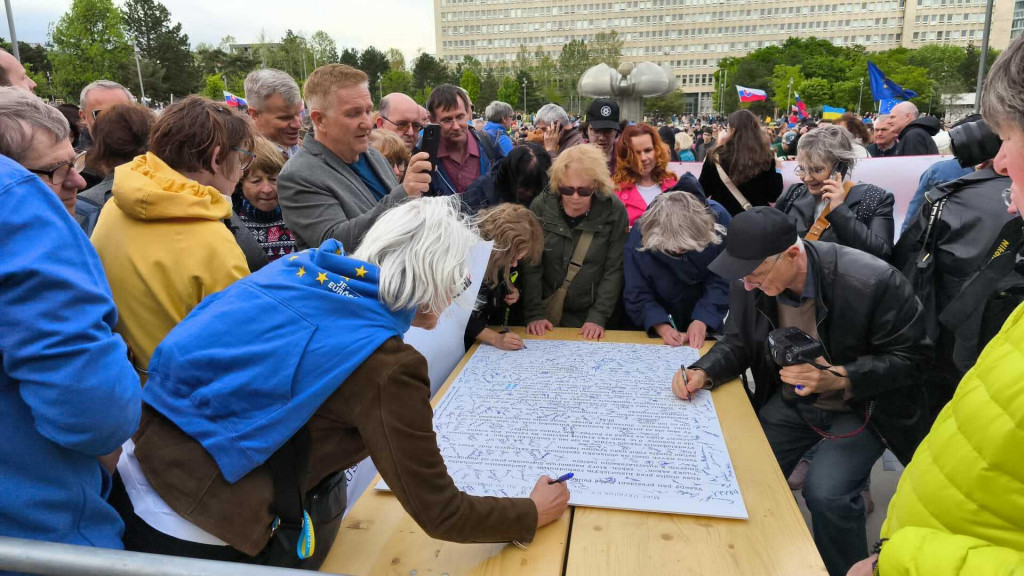 Protest v Bratislave. FOTO: HN/Ondrej Marek