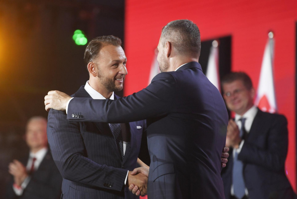 Matúš Šutaj Eštok vystriedal vo vedení Petra Pellegriniho v júni 2024. FOTO: TASR/F. Iván