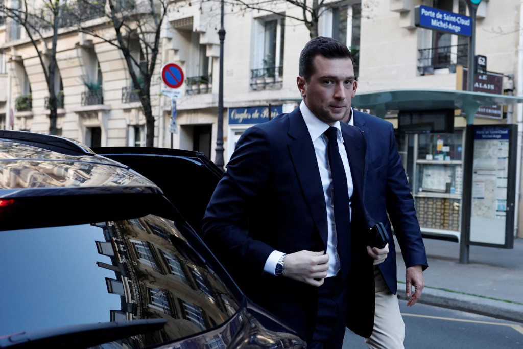 Predseda francúzskej krajne pravicovej strany Národné združenie Jordan Bardella. FOTO: Reuters