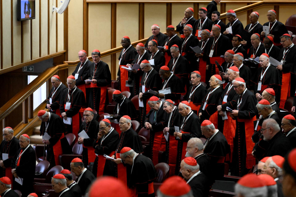 Kardináli sa zúčastňujú na valnom zhromaždení kongregácie vo Vatikáne. FOTO: Reuters