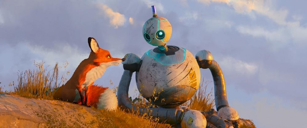 Záber z filmu The Wild Robot (Rozzum v divočine)