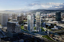 Vizualizácia Portum Towers v bratislavskom downtowne.

FOTO: Top Estates Group