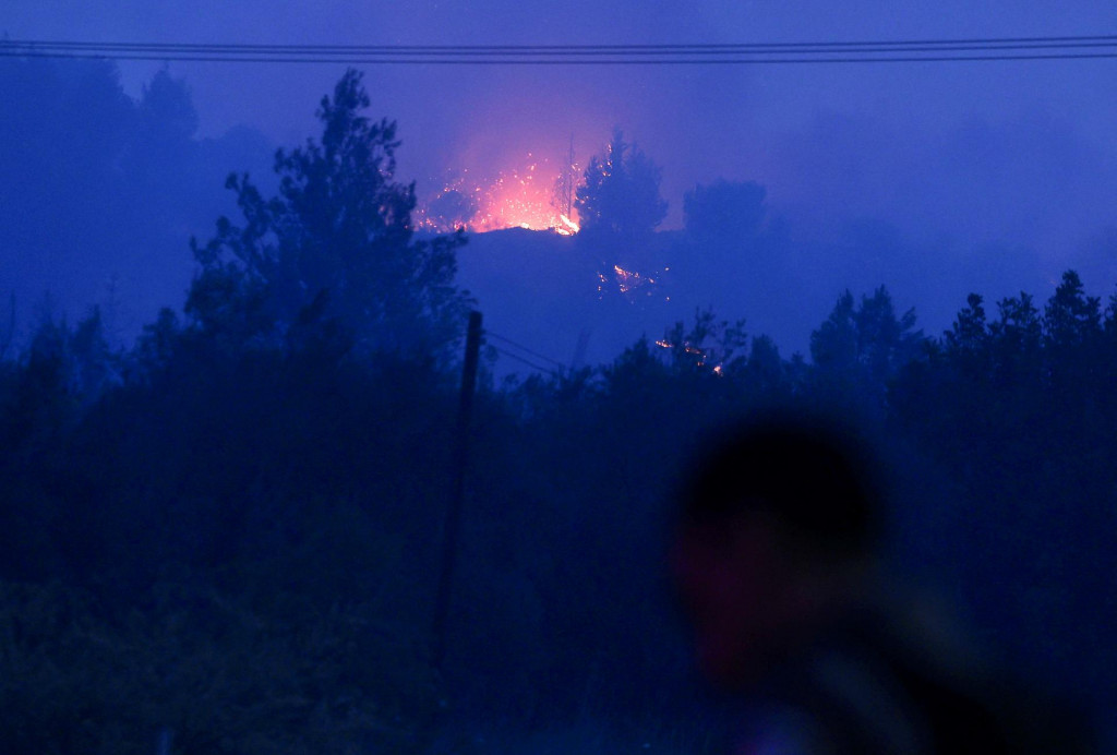 Požiar pri Jeruzaleme. FOTO: Reuters