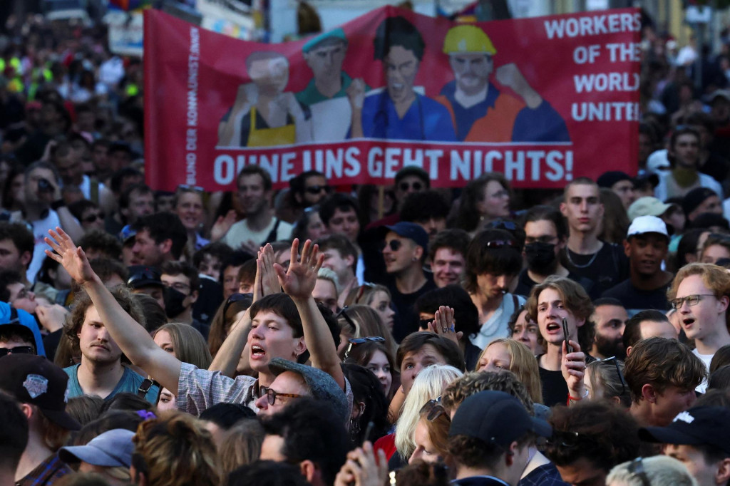 Protest v Berlíne. FOTO: Reuters