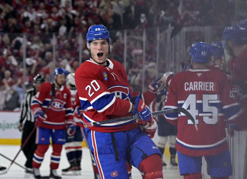 Na snímke útočník Montrealu Canadiens Juraj Slafkovský. FOTO: Eric Bolte