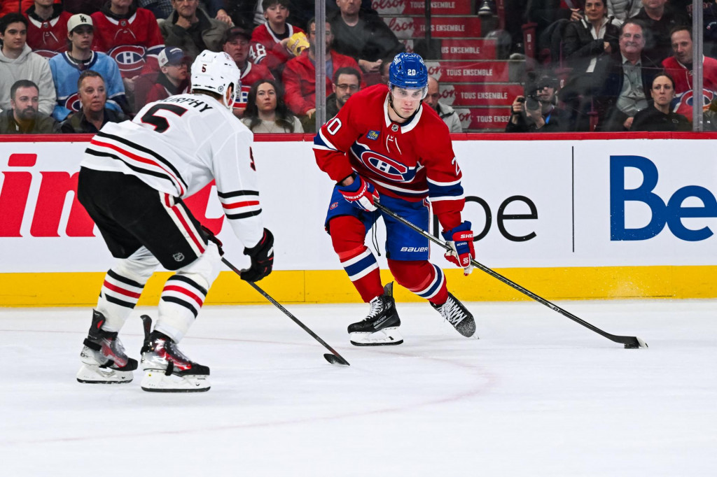 Slovenský hokejový útočník Juraj Slafkovský. FOTO: Reuters/Imagn Images/David Kirouac