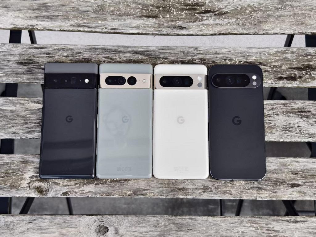 Zľava Google Pixel 6 Pro, Pixel 7 Pro, Pixel 8 Pro a Pixel 9 Pro XL.