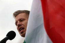 Pedseda maďarskej mimoparlamentnej strany TISZA (Rešpekt a sloboda) a europoslanec Péter Magyar. FOTO: REUTERS