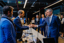 Prezident SR Peter Pellegrini počas startupovej taliansko-slovenskej konferencie LIFTT v Turíne v pondelok 5. mája 2025. FOTO: TASR/Kancelária prezidenta SR