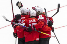 Švajčiarski hokejisti. FOTO TASR/AP