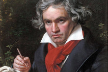 Hudobný skladateľ Ludwig van Beethoven (1770 – 1827) na portréte Josepha Karla Stielera z roku 1820.