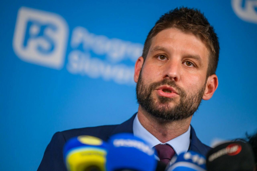 Podpredseda N&aacute;rodnej rady a predseda hnutia Progres&iacute;vne Slovensko Michal &Scaron;imečka. FOTO: TASR/Jaroslav Nov&aacute;k