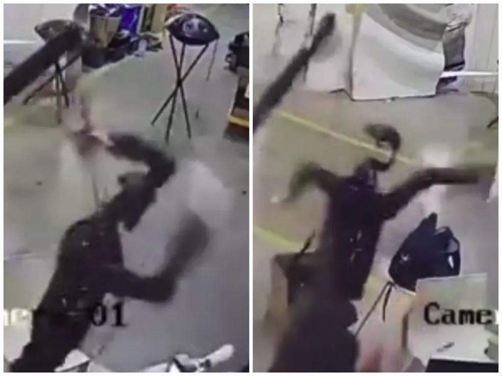 Počas testovania v čínskej továrni došlo k útoku robota na personál.