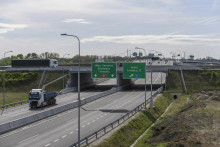 Križovanie diaľnic D1 a D4. FOTO: TASR/Jaroslav Novák