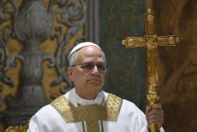 Na snímke pápež Lev XIV.. FOTO: TASR/AP