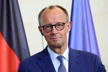 Nemecký kancelár Friedrich Merz na tlačovej konferencii v Berlíne. FOTO: Reuters