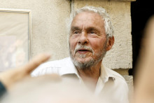 Český fotograf Jan Saudek oslávil 90. narodeniny otvorením výstavy Jan Saudek 90 v Stredoeurópskom dome fotografie (SEDF) v Bratislave. FOTO: TASR/Dano Veselský