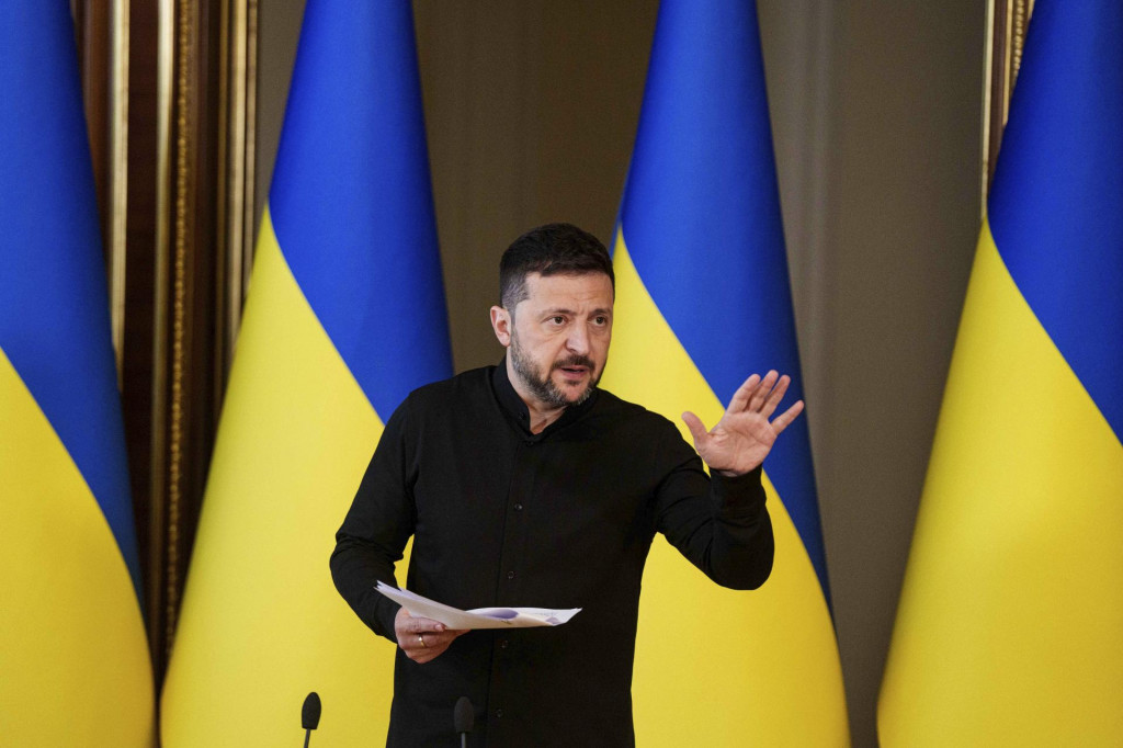 Na snímke ukrajinský prezident Volodymyr Zelenskyj. FOTO: TASR/AP
