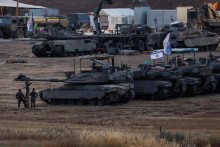 Tanky izraelskej armády. FOTO: Reuters
