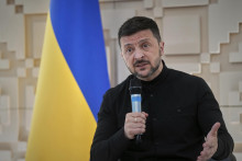 Na snímke ukrajinský prezident Volodymyr Zelenskyj. FOTO: TASR/AP