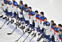 Na tohtoročných MS končia Slováci už po skupinovej fáze. Istotu spečatila vysoká prehra 1:5 proti Lotyšsku. FOTO: TASR/J. Kotian