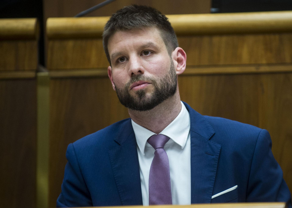 Na snímke predseda hnutia PS Michal Šimečka. FOTO: TASR/Jakub Kotian