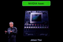 Generálny riaditeľ spoločnosti Nvidia Jensen Huang predniesol hlavný prejav na veľtrhu Computex v Taipei na Taiwane 19. mája 2025. FOTO: REUTERS