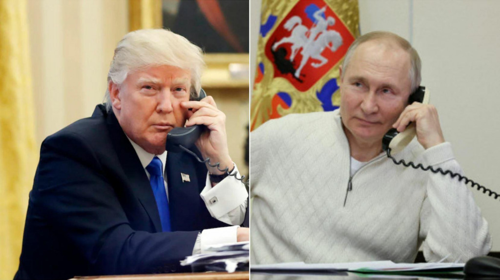 Na snímke americký prezident Donald Trump a ruský prezident Vladimir Putin. FOTO: TASR/AP
