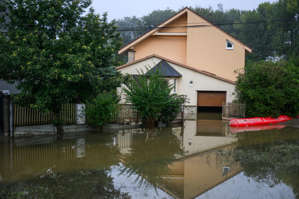 Záplavy v Devínskej Novej Vsi FOTO: TASR/Jaroslav Novák